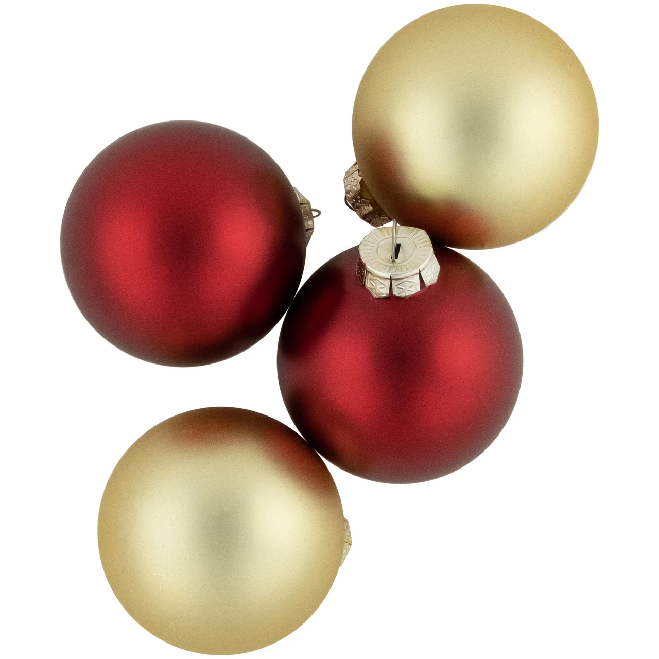 72ct Red And Gold Matte Glass Christmas Ball Ornaments 4" (100mm) 6 72ct Red And Gold Matte Glass Christmas Ball Ornaments 4" (100mm) - Image 4