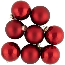 72ct Red 2-Finish Glass Christmas Ball Ornaments 4" (100mm) -Optimal Christmas Shop northlight wy15217 5 68196.1677088227