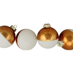 4ct White And Gold Shiny Glass Christmas Ball Ornaments 3.25" (80mm) -Optimal Christmas Shop northlight wy15222 3 93627.1667529148