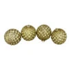 4ct Gold Glitter Flake Christmas Glass Ball Ornaments 4" (100mm) -Optimal Christmas Shop northlight wy15223 36396.1667576172