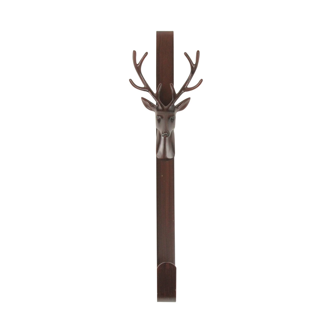 15.25" Brown Rustic Deer Over The Door Christmas Wreath Hanger 4 15.25" Brown Rustic Deer Over The Door Christmas Wreath Hanger - Image 2