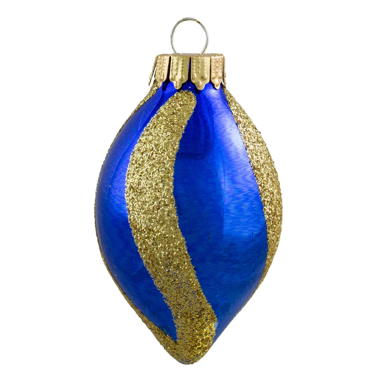 9ct Vibrantly Colored 2-Finish Swirls Glass Christmas Finial Ornaments 2" 5 9ct Vibrantly Colored 2-Finish Swirls Glass Christmas Finial Ornaments 2" - Image 3