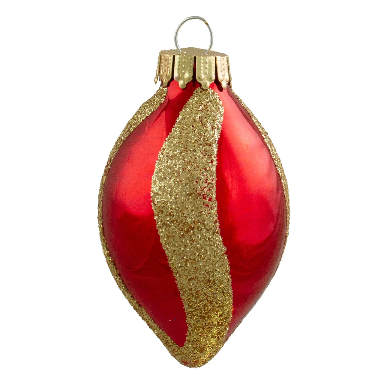 9ct Vibrantly Colored 2-Finish Swirls Glass Christmas Finial Ornaments 2" 7 9ct Vibrantly Colored 2-Finish Swirls Glass Christmas Finial Ornaments 2" - Image 5