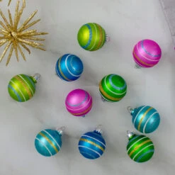 10ct Green And Blue Matte Glass Christmas Ball Ornaments 1.75" (45mm) -Optimal Christmas Shop northlight wy27597 7 75911.1667572620