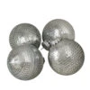 4ct Silver Sequin Christmas Ball Ornaments 2.75" (70mm) -Optimal Christmas Shop northlight wy27609 08301.1667572620