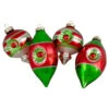 4ct Red, Green And Silver Vintage Glass Christmas Ornaments 3.25-Inch (80mm) -Optimal Christmas Shop northlight wy88838 1 04836.1667560490