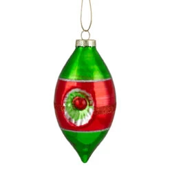 4ct Red, Green And Silver Vintage Glass Christmas Ornaments 3.25-Inch (80mm) -Optimal Christmas Shop northlight wy88838 2 84972.1667560490