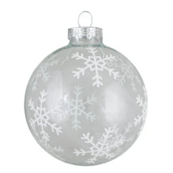 4 Ct Gray And Clear Glass Ball Hanging Christmas Ornaments 3.25-Inch (80mm) 9 4 Ct Gray And Clear Glass Ball Hanging Christmas Ornaments 3.25-Inch (80mm) -Optimal Christmas Shop northlight wy88841 fix 2 55742.1667488883