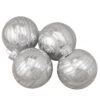 Set Of 4 Silver Christmas Ball Ornaments 2.5" (67mm) -Optimal Christmas Shop northlight wy88862 updated 46453.1667576864