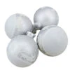 4ct Matte And Frosted White Glass Hanging Christmas Ball Ornaments 3.25" (80mm) -Optimal Christmas Shop northlight wy88866 45366.1667510411