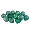 Set Of 12 Green Finial And Glass Ball Christmas Ornaments 2 Set Of 12 Green Finial And Glass Ball Christmas Ornaments -Optimal Christmas Shop northlight wy88870 temp 50877.1667510416
