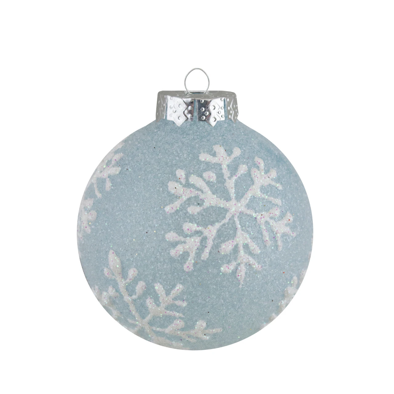 12ct Light Blue Glitter Textured Glass Christmas Ball Ornaments 1.75" (45mm) 5 12ct Light Blue Glitter Textured Glass Christmas Ball Ornaments 1.75" (45mm) - Image 3