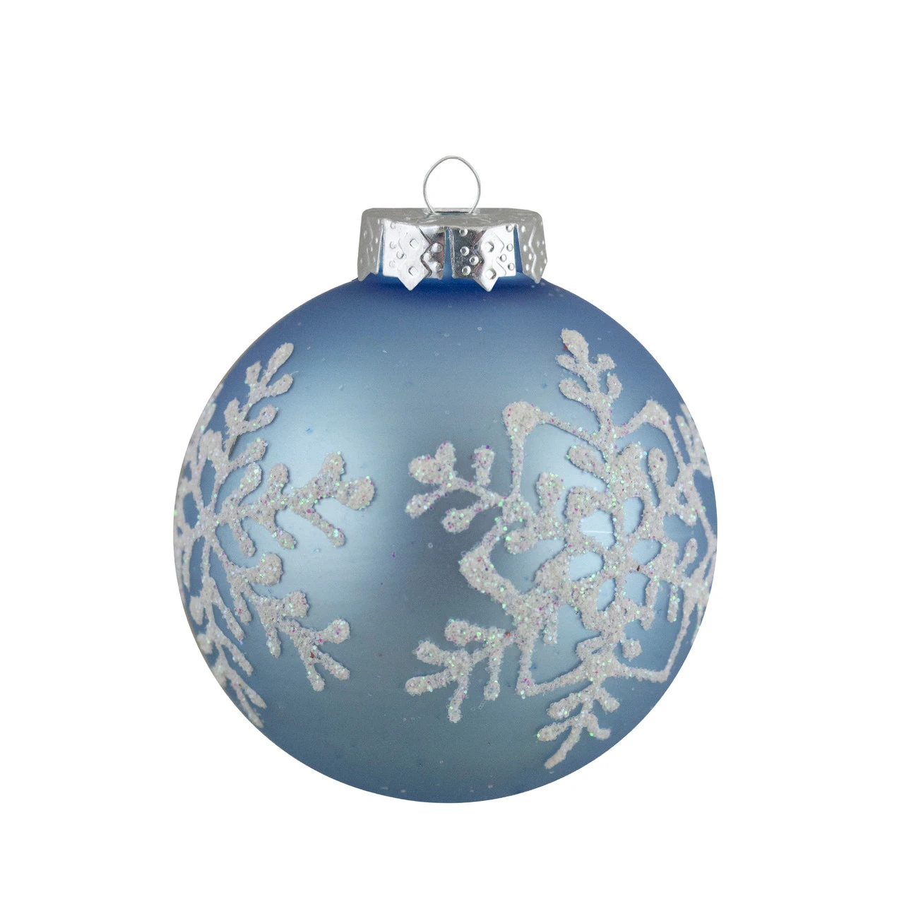 12ct Light Blue Glitter Textured Glass Christmas Ball Ornaments 1.75" (45mm) 4 12ct Light Blue Glitter Textured Glass Christmas Ball Ornaments 1.75" (45mm) - Image 2