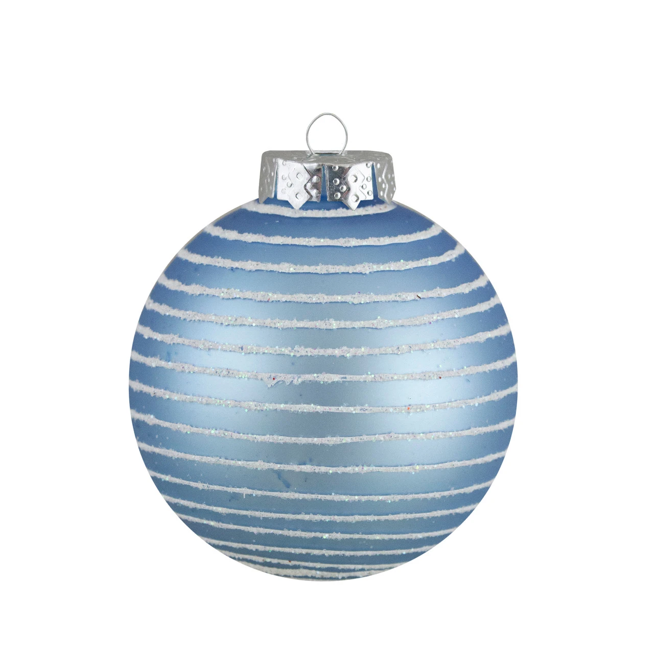 12ct Light Blue Glitter Textured Glass Christmas Ball Ornaments 1.75" (45mm) 6 12ct Light Blue Glitter Textured Glass Christmas Ball Ornaments 1.75" (45mm) - Image 4