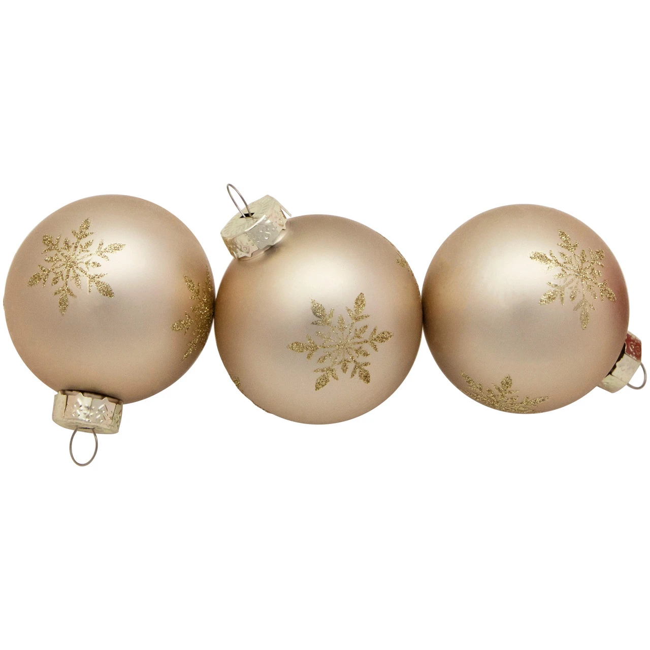 6ct Red And Gold Snowflake Glass Ball Christmas Ornaments 2.5" 7 6ct Red And Gold Snowflake Glass Ball Christmas Ornaments 2.5" - Image 5