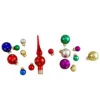 16-Piece Set Of Assorted Multi-Color Glass Ball Christmas Ornaments With Tree Topper -Optimal Christmas Shop northlight wy88904 1 sample 90996.1667535652