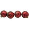 4ct Burgundy Red And Gold Glitter Striped Glass Christmas Ball Ornaments 3" (76mm) -Optimal Christmas Shop northlight wy88920 4 updated2022 18966.1677045301
