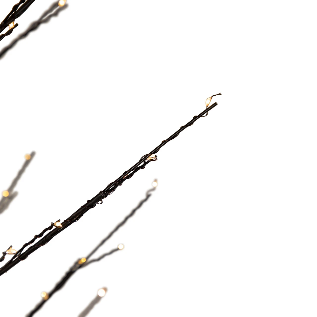 5' Black LED Lighted Christmas Twig Tree - Warm White Lights 6 5' Black LED Lighted Christmas Twig Tree - Warm White Lights - Image 4