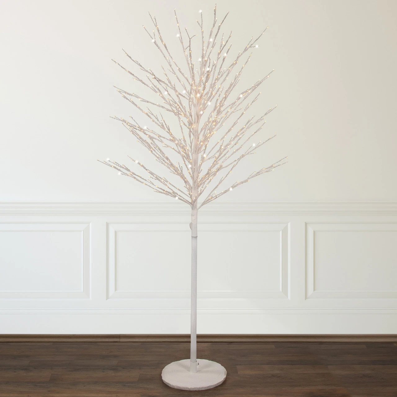 5' White LED Lighted Christmas Twig Tree - Warm White Lights 4 5' White LED Lighted Christmas Twig Tree - Warm White Lights - Image 2