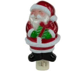6.75" Santa With Gift Frosted Christmas Night Light -Optimal Christmas Shop northlight y92487 1b new 26613.1667554555