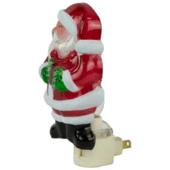 6.75" Santa With Gift Frosted Christmas Night Light -Optimal Christmas Shop northlight y92487 3bnew 83556.1667554556
