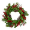 Holly Berries And Snowy Pinecones Artificial Christmas Wreath - 24-Inch, Unlit 2 Holly Berries And Snowy Pinecones Artificial Christmas Wreath - 24-Inch, Unlit -Optimal Christmas Shop northlight yk87869 22573.1667573264