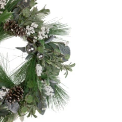 Artificial Christmas Wreath With Assorted Foliage And Berries, 24-Inch, Unlit -Optimal Christmas Shop northlight yk93228 2 58247.1667572197