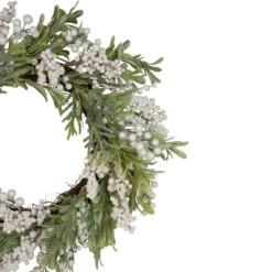 Artificial Christmas Wreath With Frosted Foliage And Berries, 20-Inch, Unlit -Optimal Christmas Shop northlight yk93231 2 40076.1667530199