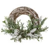 Artificial Christmas Twig Wreath With Frosted Foliage And Berries, 24-Inch, Unlit -Optimal Christmas Shop northlight yk93232 1 04944.1667530200