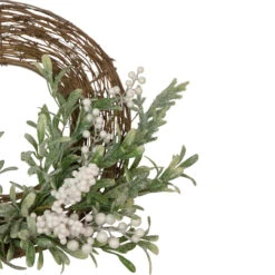 Artificial Christmas Twig Wreath With Frosted Foliage And Berries, 24-Inch, Unlit 9 Artificial Christmas Twig Wreath With Frosted Foliage And Berries, 24-Inch, Unlit -Optimal Christmas Shop northlight yk93232 2 07842.1667530201