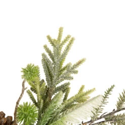 5' X 8" Artificial Christmas Garland With With Frosted Foliage And Pine Cones, Unlit -Optimal Christmas Shop northlight yk93240 2 35731.1667530212