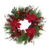 Artificial Red Berry And Poinsettia Christmas Wreath, 28-Inch, Unlit 2 Artificial Red Berry And Poinsettia Christmas Wreath, 28-Inch, Unlit -Optimal Christmas Shop northlight yk93241 1 59864.1667530213