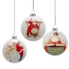 Set Of 3 Glass Norman Rockwell Christmas Disc Ornament -Optimal Christmas Shop northlight yl93419 33126.1667487918