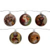 Set Of 5 Norman Rockwell Glass Christmas Disc Lights -Optimal Christmas Shop northlight yl93421 47307.1667487920