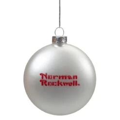 Set Of 3 Glass Norman Rockwell Christmas Disc Ornament -Optimal Christmas Shop northlight yl934 back 44794.1667487918
