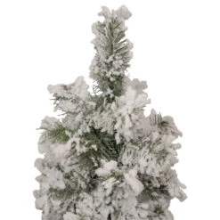 Set Of 3 Slim Flocked Alpine Artificial Christmas Trees 5' - Unlit -Optimal Christmas Shop northlight ynt775 fk 2 updated 68575.1667578231