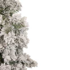 Set Of 3 Slim Flocked Alpine Artificial Christmas Trees 5' - Unlit -Optimal Christmas Shop northlight ynt775 fk 3 updated 08694.1667578232