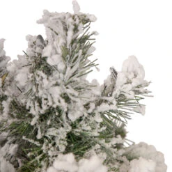 Set Of 3 Slim Flocked Alpine Artificial Christmas Trees 5' - Unlit -Optimal Christmas Shop northlight ynt775 fk 4 updated 68106.1667578231