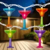 10-Count Vibrantly Colored Margarita Glass Summer Outdoor Patio Christmas Light Set, 7.5' White Wire -Optimal Christmas Shop northlight ys18856 1updated 11611.1667575591
