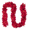 6' X 3" Red Artificial Poinsettia Floral Christmas Garland - Unlit 1 6' X 3" Red Artificial Poinsettia Floral Christmas Garland - Unlit -Optimal Christmas Shop northlight ys28028 1 10499.1680556133