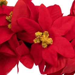 6' X 3" Red Artificial Poinsettia Floral Christmas Garland - Unlit -Optimal Christmas Shop northlight ys28028 3 50767.1680556134