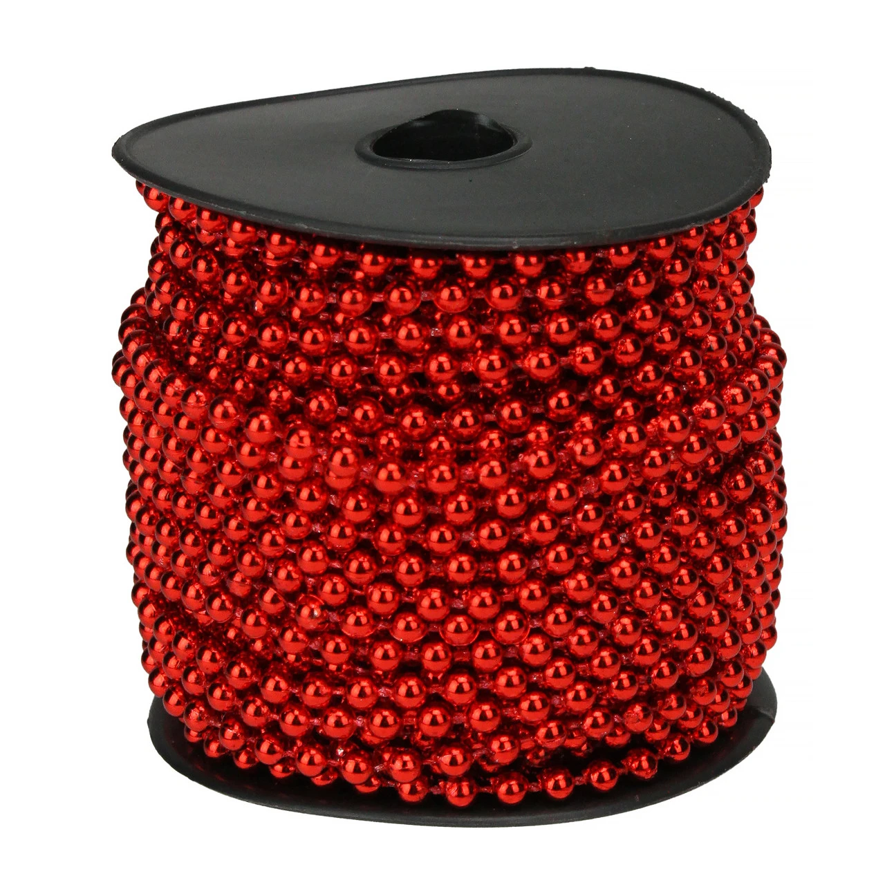 66' X 0.15" Red Beaded Artificial Christmas Garland - Unlit 4 66' X 0.15" Red Beaded Artificial Christmas Garland - Unlit - Image 2