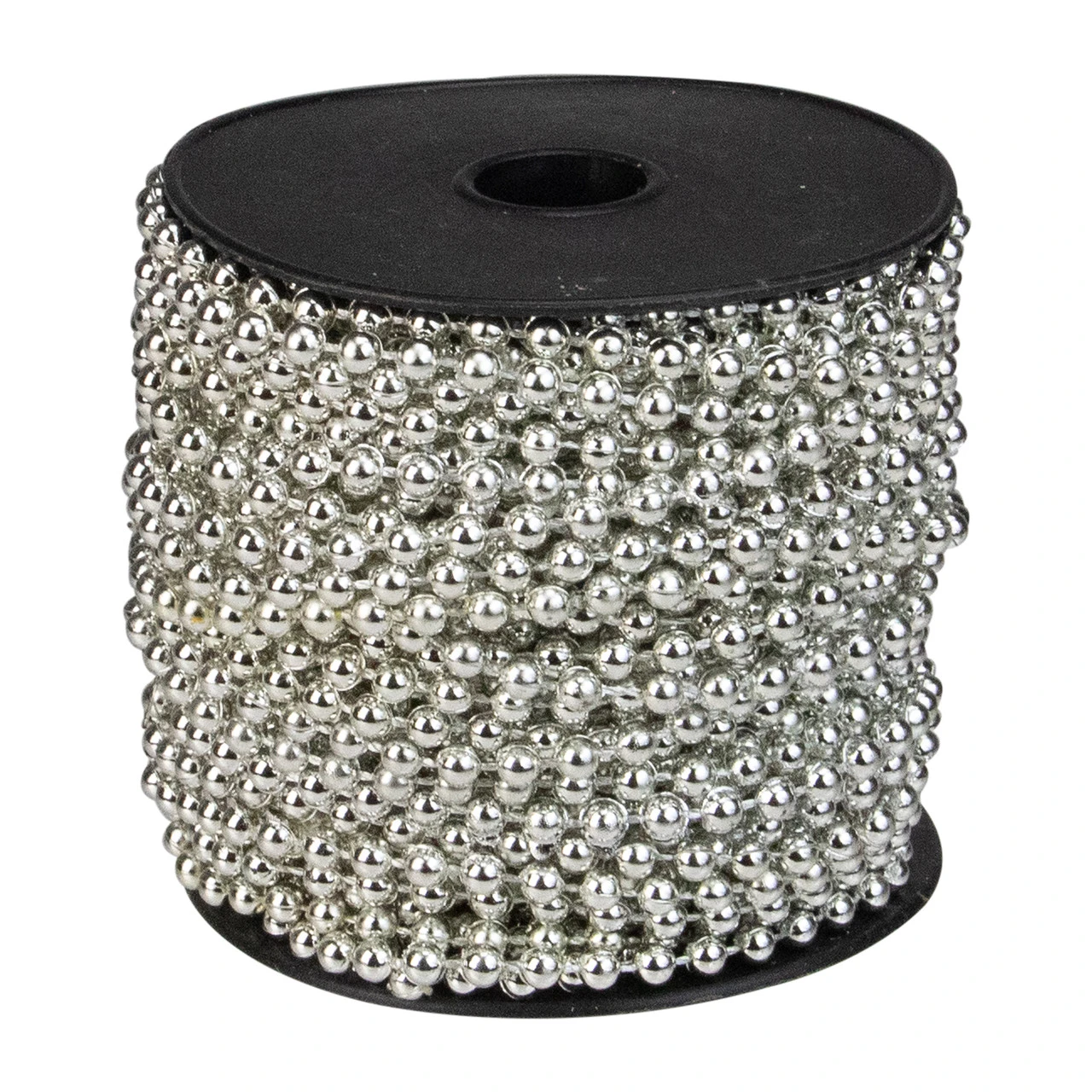 66' X 4mm Metallic Silver Beaded Artificial Christmas Garland - Unlit 4 66' X 4mm Metallic Silver Beaded Artificial Christmas Garland - Unlit - Image 2