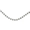 33' Shiny Silver Round Beaded Christmas Garland - Unlit
