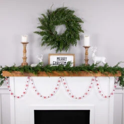 9' Red And White Peppermint Candy Beaded Christmas Garland, Unlit 10 9' Red And White Peppermint Candy Beaded Christmas Garland, Unlit -Optimal Christmas Shop northlight ys28298 styled20on20fireplace 25460.1686600463