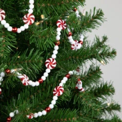 9' Red And White Peppermint Candy Beaded Christmas Garland, Unlit 9 9' Red And White Peppermint Candy Beaded Christmas Garland, Unlit -Optimal Christmas Shop northlight ys28298 styled20on20tree 37281.1686600462