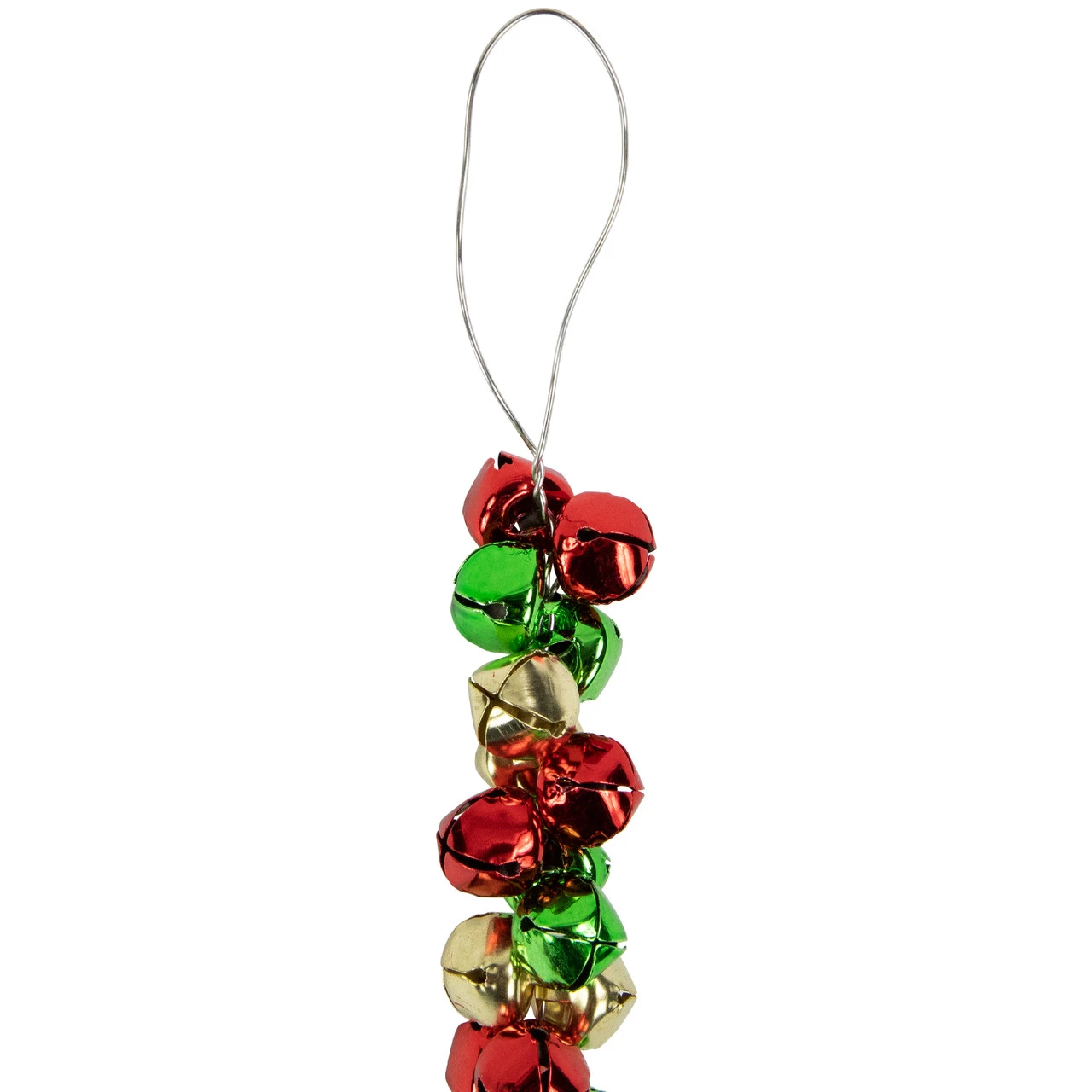 5' Green, Gold And Red Jingle Bell Christmas Garland, Unlit 10 5' Green, Gold And Red Jingle Bell Christmas Garland, Unlit - Image 8