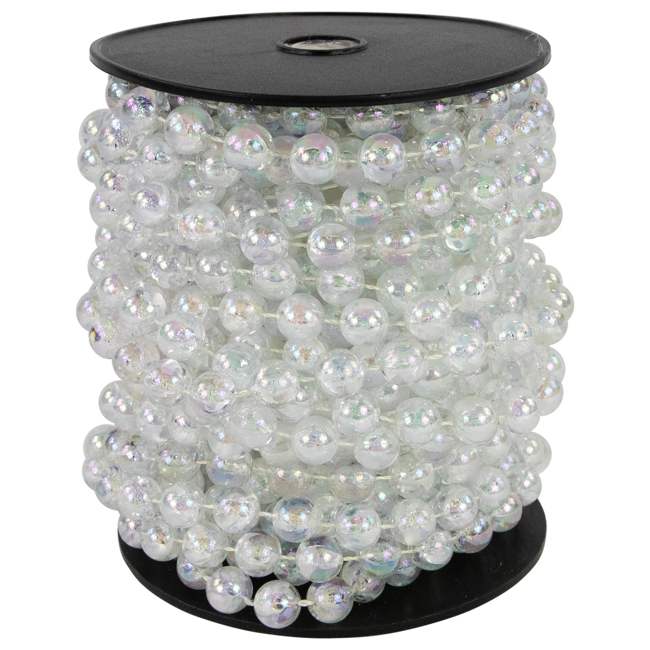 33' X .5"Clear Iridescent Beaded Artificial Christmas Garland, Unlit 3 33' X .5"Clear Iridescent Beaded Artificial Christmas Garland, Unlit