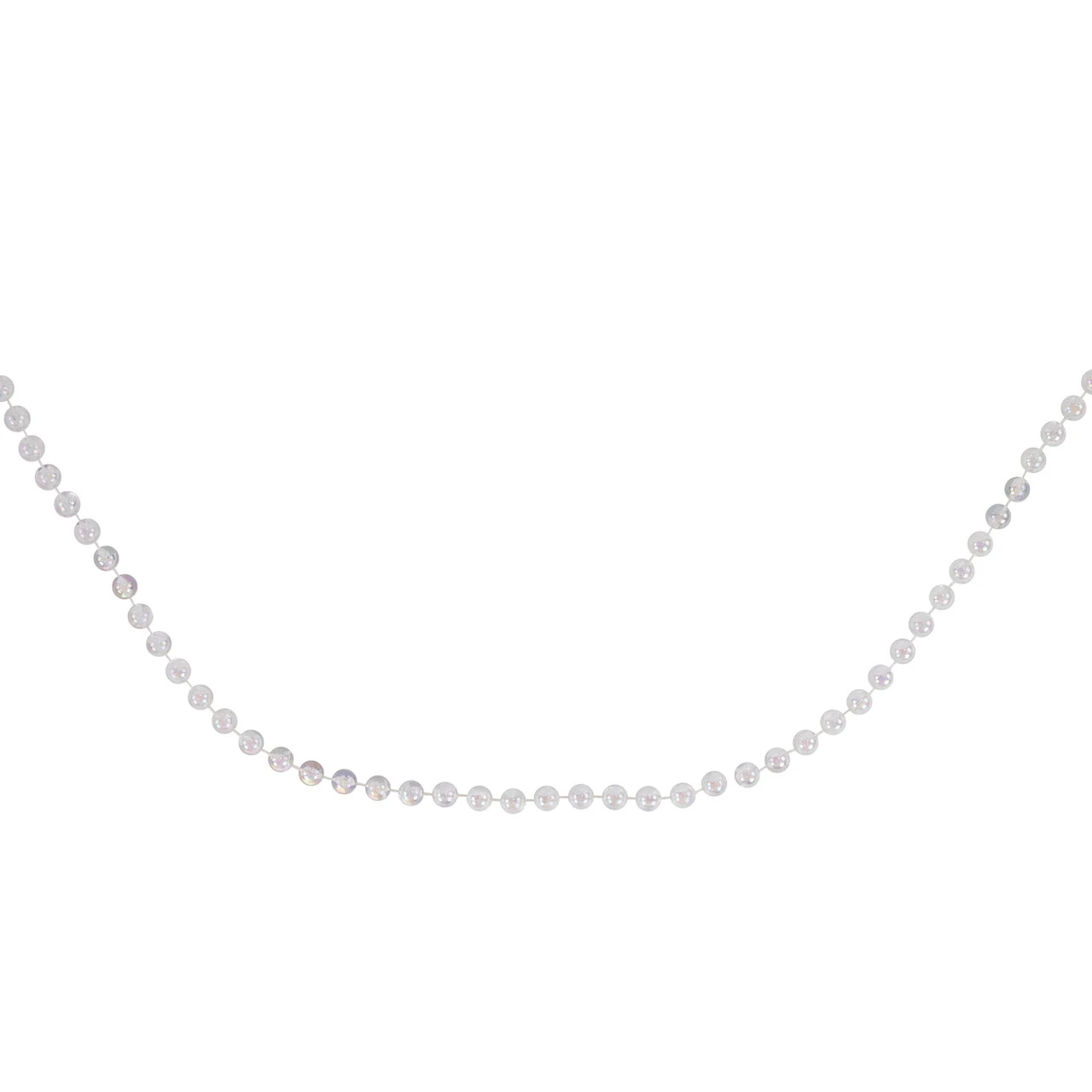 33' X .5"Clear Iridescent Beaded Artificial Christmas Garland, Unlit 6 33' X .5"Clear Iridescent Beaded Artificial Christmas Garland, Unlit - Image 4