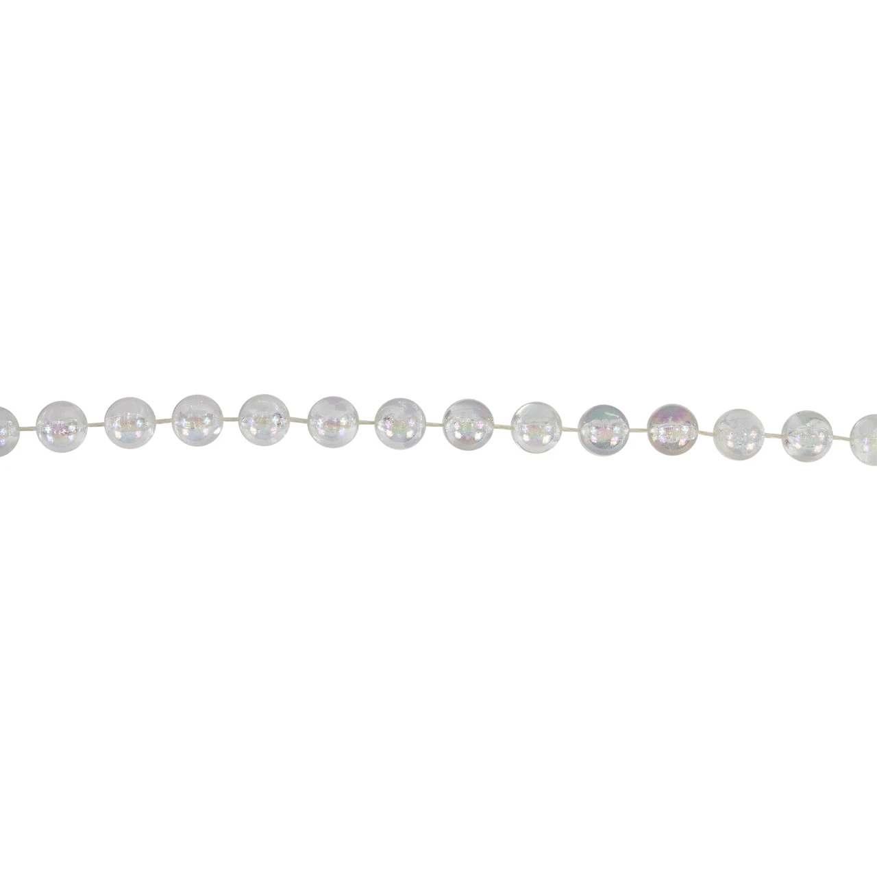 33' X .5"Clear Iridescent Beaded Artificial Christmas Garland, Unlit 4 33' X .5"Clear Iridescent Beaded Artificial Christmas Garland, Unlit - Image 2